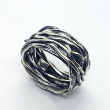 Load image into Gallery viewer, 925 Sterling Silver Heavy Solid Wrapped Wire Ring
