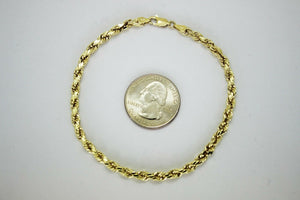 10K Yellow Gold Solid Rope Chain