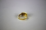 10K Yellow Gold Initial Diamond Cut Ring for Baby Kids