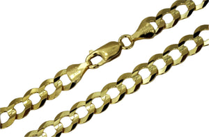 10K Yellow Gold Solid Cuban Chain