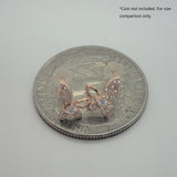 925 Sterling Silver Pointy Butterfly Earring with CZ