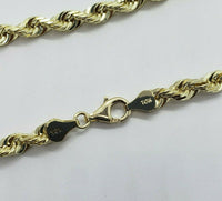 10K Yellow Gold Solid D/C Rope Chain