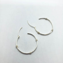 Load image into Gallery viewer, 925 Sterling Silver Bali Style Endless Hoop Tube Earrings
