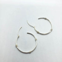 925 Sterling Silver Bali Style Endless Hoop Tube Earrings