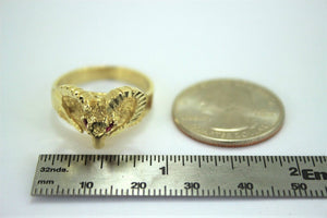 10K Solid Yellow Gold Ram Ring