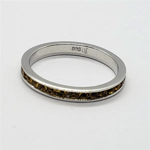 925 Sterling Silver Eternity Birthstone Band Ring