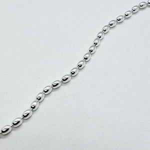 925 Sterling Silver Oval Pallini Bead Ball Chain