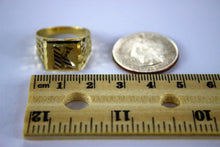 Load image into Gallery viewer, 10K Two Tone Initial Letter Plate Ring
