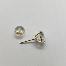 Load image into Gallery viewer, 14K Yellow White Gold CZ Cubic Zirconia  2mm~9mm with Screw Back Stud Earrings
