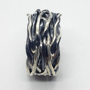 925 Sterling Silver Heavy Solid Wrapped Wire Ring