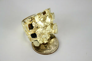 10K Yellow Gold Extra Large Nugget Ring