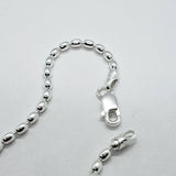 925 Sterling Silver Oval Pallini Bead Ball Chain