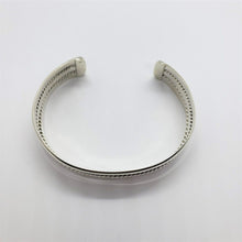 Load image into Gallery viewer, 925 Sterling Silver Flat Wire Cuff Bracelet with 2 Ropes Design
