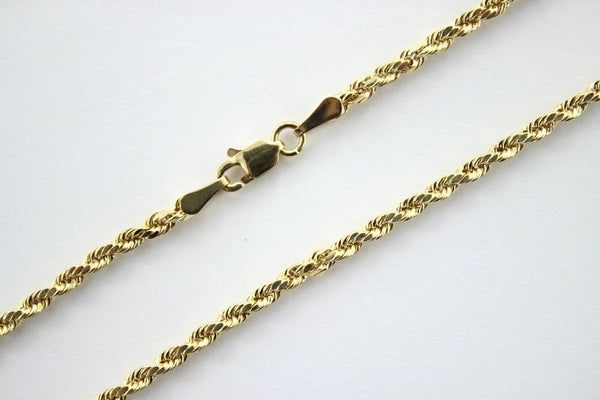 14k Yellow Gold Hollow Rope Chain 3.5 mm – Avianne Jewelers
