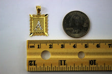 Load image into Gallery viewer, 10K Yellow Gold Diamond Cut Initial Letter Plate Pendant
