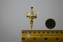 Load image into Gallery viewer, 10K Yellow Gold Diamond Cut Angel Pendant
