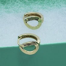 Load image into Gallery viewer, 14K Gold Teardrop Huggie Hoop Earrings
