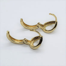 Load image into Gallery viewer, 14K Gold Teardrop Huggie Hoop Earrings
