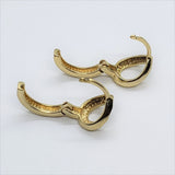 14K Gold Teardrop Huggie Hoop Earrings