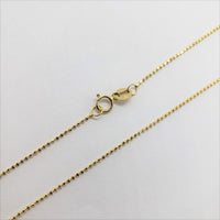 14K Solid Yellow White Rose Gold Bead Chain