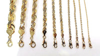 14K Yellow Gold Solid Rope Chain