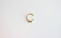 14K Yellow Heart Ear Cuff Earrings