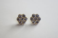 Load image into Gallery viewer, 10K Yellow Gold Flower Stud Earrings with CZ
