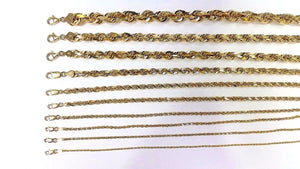 10K Yellow Gold Solid Rope Chain